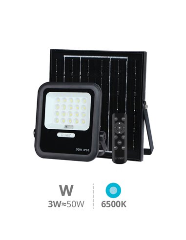 Miloha Projetor solar LED 3W 6500K IP65 Preto
