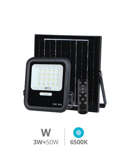 Miloha Projetor solar LED 3W 6500K IP65 Preto