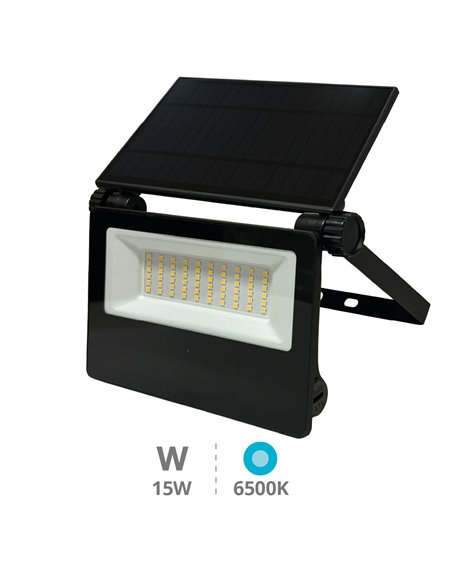 Projetor solar Kumira LED com sensor 15W 6500K IP65 Preto