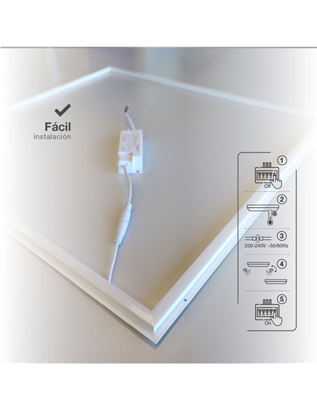 Reteta LED-Panel Einbaurahmen 59,5x59,5cm 40W 6000K Weiß
