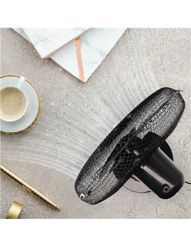 Ventilateur de table Macomia Ø31cm 35W Noir