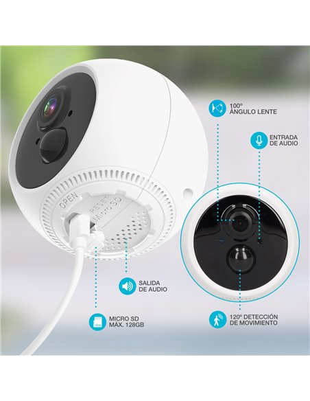 Caméra de surveillance solaire intelligente Neale via wifi 1080P-2MP