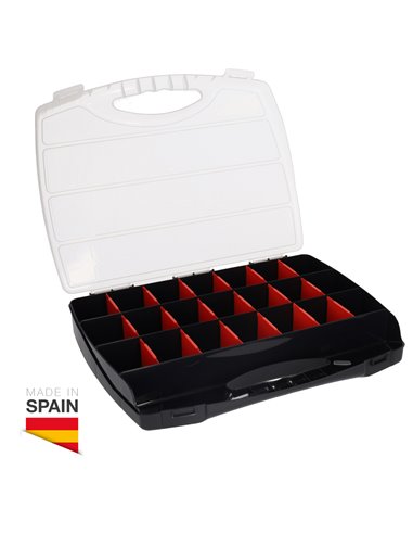 Tool organizer box with 22 compartments