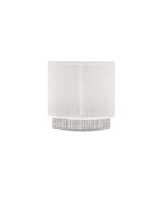 Pantalla Lámpara Kenya E14 Blanca/Gris (Ø14x12x14cm)