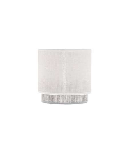 Pantalla Lámpara Kenya E14 Blanca/Gris (Ø14x12x14cm)