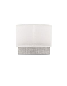 Pantalla Sobremesa Kenya E14 Blanco/Gris (Ø18x16x15cm)