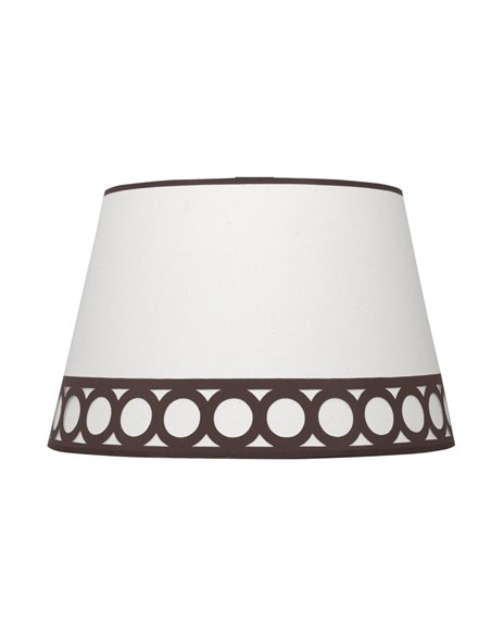 Pantalla Lámpara Dalia E14 Blanca/Plata (Ø15x12x13cm)