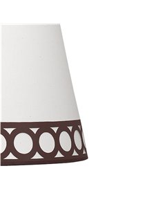 Pantalla Lámpara Dalia E14 Blanca/Plata (Ø15x12x13cm) 2