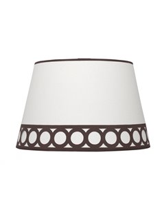 Pantalla Sobremesa Dalia E14 Beige/Marrón.Ø25x20x15cm)