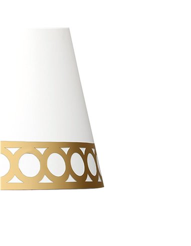 Pantalla Sobremesa Dalia E14 Blanca/Oro (Ø25x20x15cm)
