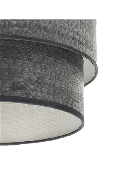 Pantalla Sobremesa Doble Smile Madera Negra E14 (18x16x16cm)