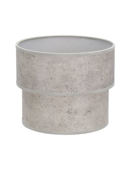 Pantalla Sobremesa Doble Smile Cemento Gris E14 (18x16x16cm)