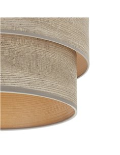 Pantalla Sobremesa Doble Smile Madera Gris E14 (18x16x16cm) 2