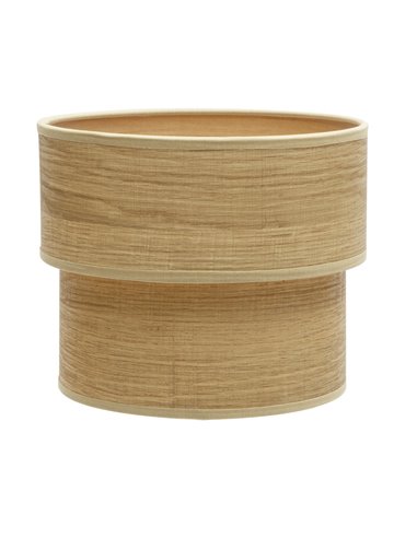 Pantalla Sobremesa Doble Smile Madera Clara E14 (18x16x16cm)