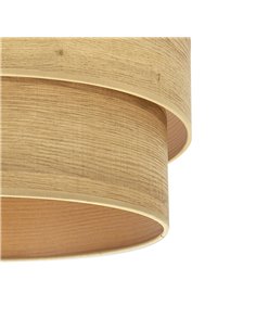 Pantalla Sobremesa Doble Smile Madera Clara E14 (18x16x16cm) 2