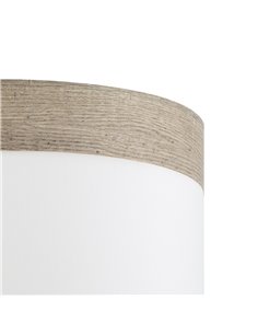 Pantalla Sobremesa Cloe Blanca/Madera Gris E14 (Ø17x17x14cm) 2