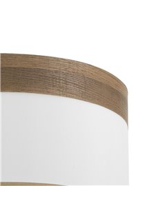 Pantalla Sobremesa Cloe Blanca/Madera Oscura E14 (Ø17x17x14cm) 2