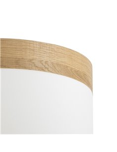 Pantalla Sobremesa Cloe Blanca/Madera Clara E14 (Ø17x17x14cm) 2
