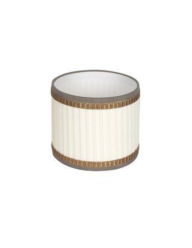 Pantalla Sobremesa Soprano Beige E14 (Ø17x17x15cm)