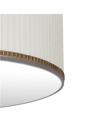 Pantalla Sobremesa Soprano Beige E14 (Ø17x17x15cm)