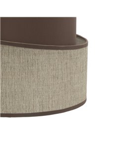 Pantalla Sobremesa Hara Marrón E14 (Ø18x16x14cm) 2