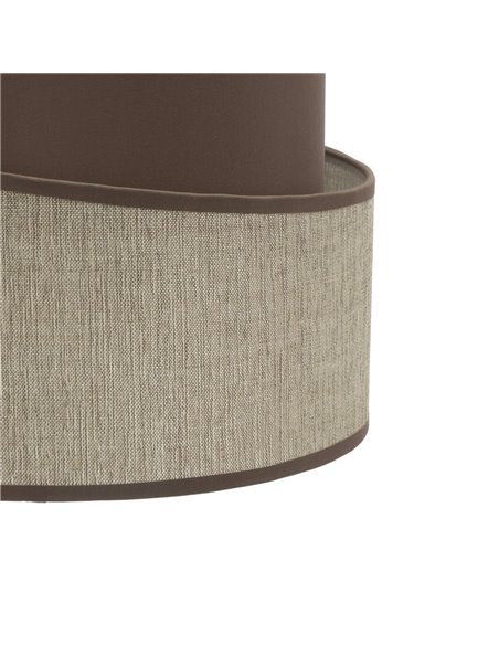 Pantalla Sobremesa Hara Marrón E14 (Ø18x16x14cm)