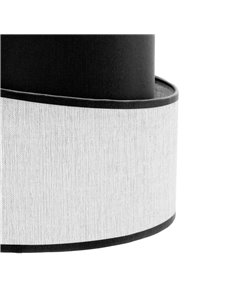Pantalla Sobremesa Hara Blanca/Negra E14 (Ø18x16x14cm) 2