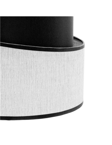 Pantalla Sobremesa Hara Blanca/Negra E14 (Ø18x16x14cm)
