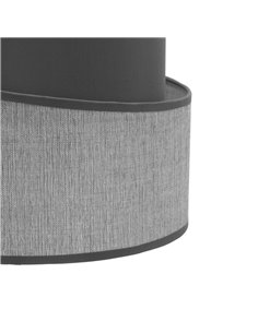Pantalla Sobremesa Hara Gris E14 (Ø18x16x14cm) 2