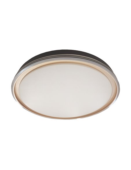 Plafón Picola Negro/Oro LED 60W 3000-4200-6500K 5400lm (Ø50x50x7cm) con Mando
