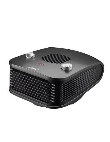Termoventilador Ardor Negro/Plata 2000W 2 Potencias 3 Funciones Termostato (15x24.5x32,5cm)