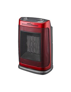 Termoventilador Cerámico PTC Fogón Rojo 1500W 2 Potencias 3 Funciones Termostato Antivuelco (29x19x14,5cm)