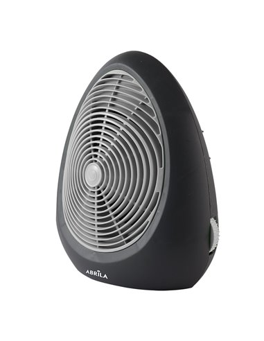 Termoventilador Eléctrico Perugia Negro/Gris 2000W 2 Potencias 3 Funciones Termostato (30,5x27x16cm)