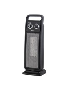 Termoventilador Cerámico Vertical Brasil Negro 2000W 2 Potencias Oscilante Antivuelco (50.7x18,3x19cm)