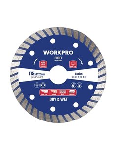 Disco diamantado segmentado Profi Turbo Ø115x22,2mm WORKPRO