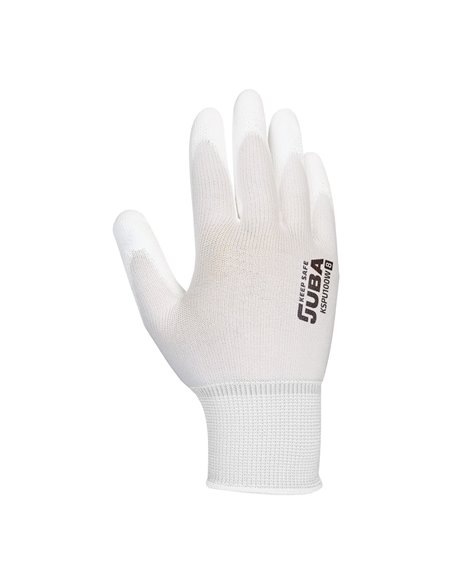 Guante Keep Safe dorso de polietileno y palma de poliuretano Talla 11 JUBA - Blanco