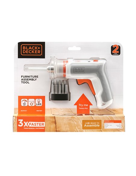 Kit: 3.6V hexdriver screwdriver + 3.6V handheld vacuum cleaner BCKNVCRTA01-QW BLACK&DECKER