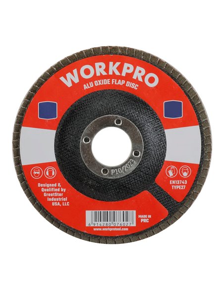 Convex flap disc Ø115x22.2mm 40g WORKPRO
