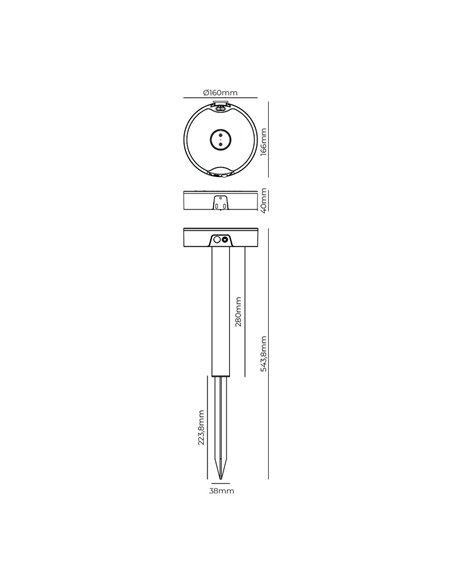 Wall light – Solar stake 4w 500 lm EDM