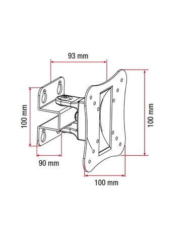 TV mg support supports 18kg 13-30" black