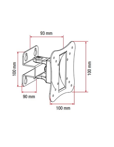 TV mg support supports 18kg 13-30" black