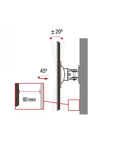 TV mg support supports 18kg 13-30" black
