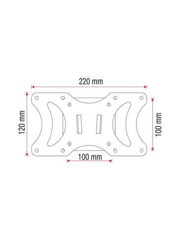 Il supporto TV mg supporta 37 kg 17-32" nero