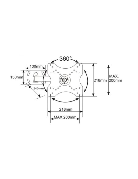 LCD TV support one arm 20kg 14-42"