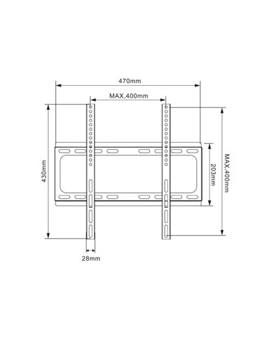 Supporto TV LCD fisso 50kg 26-60"