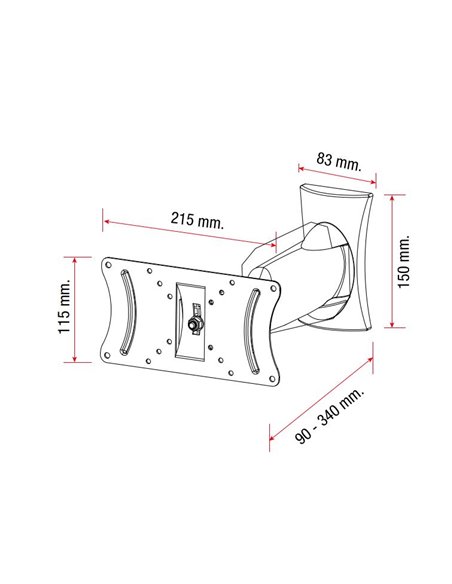 TV mg support supports 20kg 13-42" black