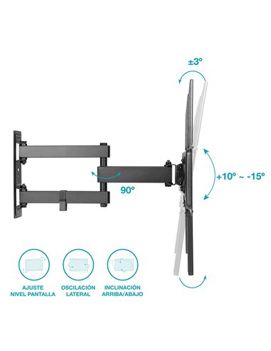 Soporte de TV con brazo 37-70" GSC - Negro