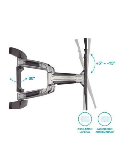 PRO TV support with arm 37 "80" double Aluminum GSC 500055020