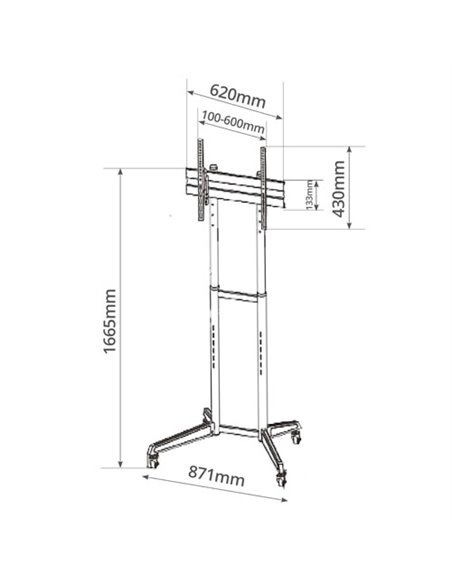 TV stand with wheels 37 "70" GSC 500060003