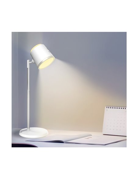 Flexo LED portátil recargable Camaleón 6W 330Lm CCT - Blanco